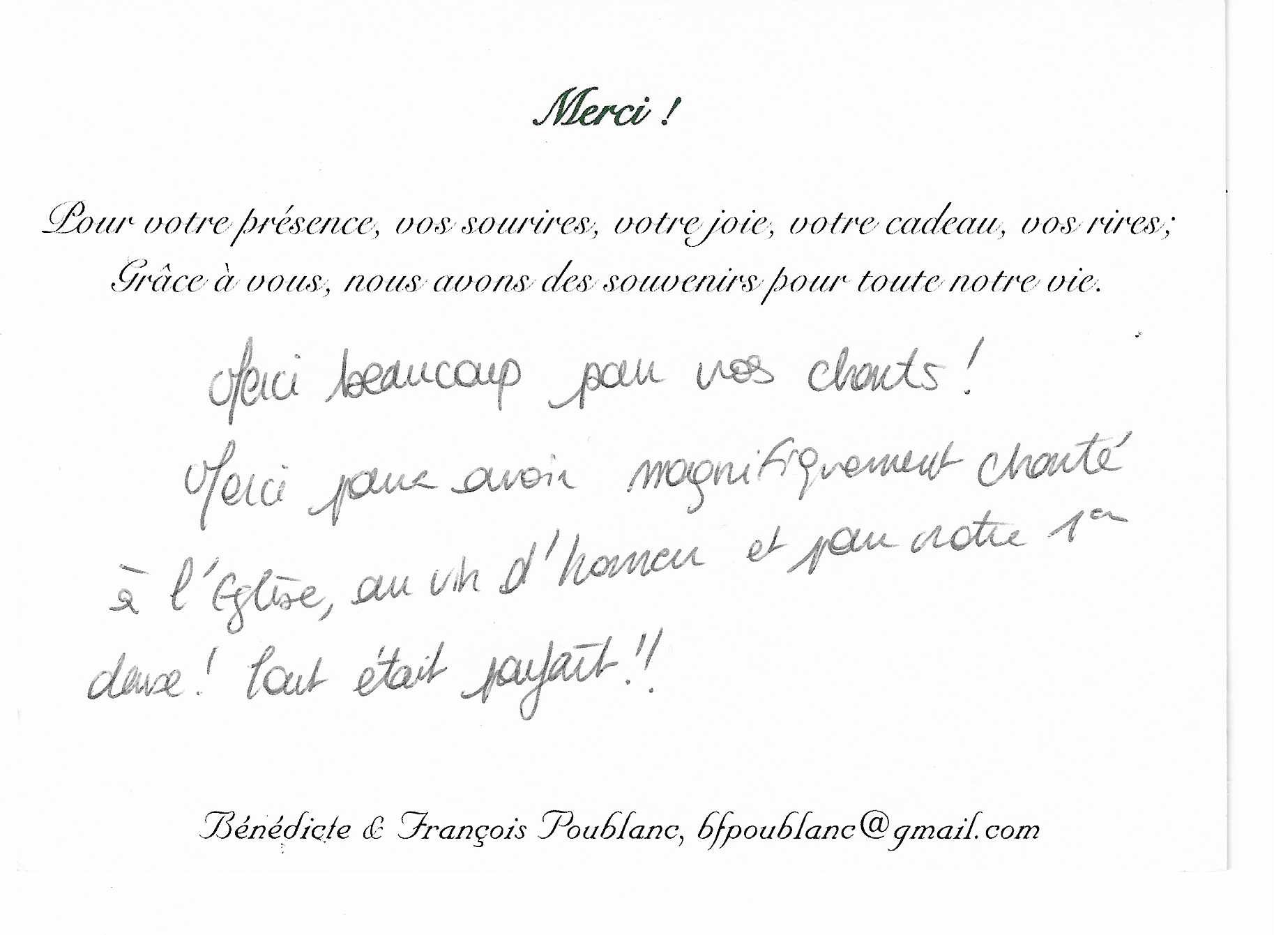 Bénédicte et François